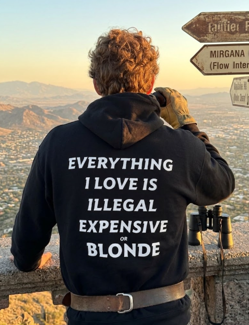 EVERYTHING I LOVE IS ILLEGAL, EXPENSIVE OR BLONDE